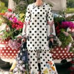 Maria B M.Prints Unstitched Embroidered Lawn Suit-MPT 08a in the UK. Elegant white & black 3-piece Eid lawn suit, full front look