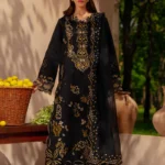 Rang Rasiya Unstitched Eid Outfit 26'-LAYL embroidered lawn suit 3 piece Pakistani designer dress schiffli organza dupatta UK, full front look