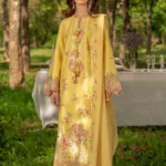 Rang Rasiya Unstitched Eid Outfit 26'-MYSHA embroidered lawn suit 3 piece Pakistani designer dress with textured dupatta UK, full front look