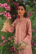 Rang Rasiya Unstitched Eid Outfit 26'-RANIA, a luxury 3-piece embroidered lawn suit designed for Eid and summer wear in the UK, shirt embroidery
