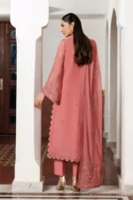 Zarif Unstitched Chiffon Suit 26’-ANGORA-06 pink sequins embroidered chiffon Pakistani dress Nourah By Zarif 2026 UK, back side