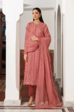 Zarif Unstitched Chiffon Suit 26’-ANGORA-06 pink sequins embroidered chiffon Pakistani dress Nourah By Zarif 2026 UK, salwar kameez and dupatta