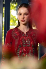 Maria B Embroidered Jacquard Lawn Suit EL-26-05 red 3 piece Pakistani jacquard lawn suit UK Eid party outfit, kameez embroidery
