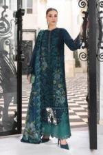Maria B Embroidered Lawn Suit EL-26-06 sea green 3 piece Pakistani lawn suit UK Eid party outfit, fulll front look