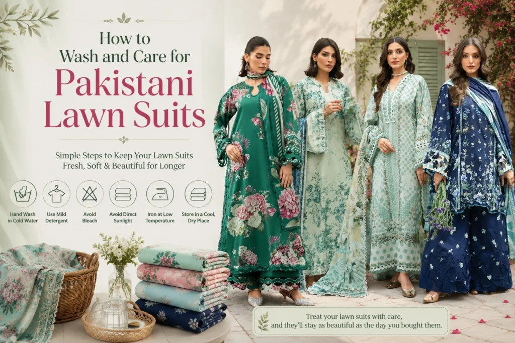 how to wash and care for pakistani lawn suits