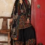 3-Piece Unstitched Charizma Combination Winter V1 ‘26 - CCW7-01, luxurious embroidered linen suit at Zee Collections UK, full front look
