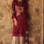 3-Piece Unstitched Charizma Combination Winter V1 ‘26 - CCW7-06, luxurious embroidered linen suit at Zee Collections UK, full front look