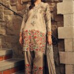 3-Piece Unstitched Charizma Combination Winter V1 ‘26 - CCW7-07, luxurious embroidered linen suit at Zee Collections UK, full front look