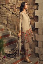 3-Piece Unstitched Charizma Combination Winter V1 ‘26 - CCW7-07, luxurious embroidered linen suit at Zee Collections UK, side look