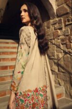 3-Piece Unstitched Charizma Combination Winter V1 ‘26 - CCW7-07, luxurious embroidered linen suit at Zee Collections UK, back look