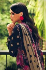 3-Piece Unstitched Charizma Combination Winter V1 ‘26 - CCW7-08, luxurious embroidered linen suit at Zee Collections UK, back look