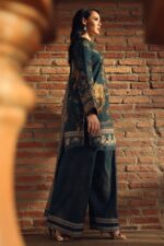 3-Piece Unstitched Charizma Combination Winter V1 ‘26 - CCW7-09, luxurious embroidered linen suit at Zee Collections UK, side look