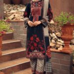 3-Piece Unstitched Charizma Combination Winter V1 ‘26 - CCW7-10, luxurious embroidered linen suit at Zee Collections UK, full front look