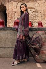 Maria B M.Prints 3-PC Unstitched Embroidered Cambric Suit MPT-3102-B, Maria B UK latest winter collection at Zee Collections, side look