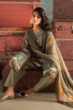 Maria B M.Prints 3-PC Unstitched Embroidered Cambric Suit MPT-3103-A, Maria B UK latest winter collection at Zee Collections, sleeves look