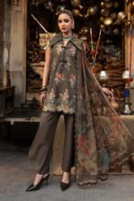 Maria B M.Prints 3-PC Unstitched Embroidered Cambric Suit MPT-3103-B, Maria B UK latest winter collection at Zee Collections, daman look