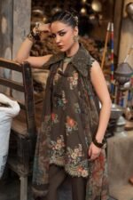 Maria B M.Prints 3-PC Unstitched Embroidered Cambric Suit MPT-3103-B, Maria B UK latest winter collection at Zee Collections, side look
