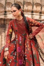 Maria B M.Prints 3-PC Unstitched Embroidered Cambric Suit MPT-3106-B, Maria B UK latest winter collection at Zee Collections, sleeves look