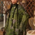 Maria B M.Prints 3-PC Unstitched Embroidered Cambric Suit MPT-3109-B, Maria B UK latest winter collection at Zee Collections, full front look