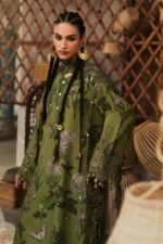 Maria B M.Prints 3-PC Unstitched Embroidered Cambric Suit MPT-3109-B, Maria B UK latest winter collection at Zee Collections, full front look