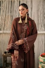 Maria B M.Prints 3-PC Unstitched Embroidered Dobby Linen Suit MPT-3110-B, Maria B UK latest winter collection at Zee Collections, sleeves look