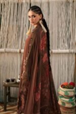 Maria B M.Prints 3-PC Unstitched Embroidered Dobby Linen Suit MPT-3110-B, Maria B UK latest winter collection at Zee Collections, dupatta look