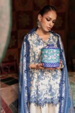 Maria B M.Prints 3-PC Unstitched Embroidered Irish Linen Suit MPT-3108-A, Maria B UK latest winter collection at Zee Collections, daman look