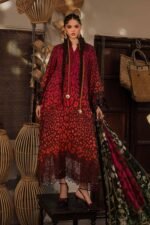 Maria B M.Prints 3-PC Unstitched Embroidered Linen Suit MPT-3101-A, Maria B UK latest winter collection at Zee Collections, dupatta look