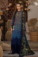 Maria B M.Prints 3-PC Unstitched Embroidered Linen Suit MPT-3101-B, Maria B UK latest winter collection at Zee Collections, dupatta look