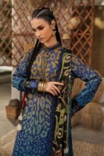 Maria B M.Prints 3-PC Unstitched Embroidered Linen Suit MPT-3101-B, Maria B UK latest winter collection at Zee Collections, sleeves look