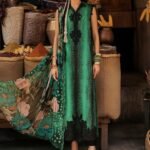 Maria B M.Prints 3-PC Unstitched Embroidered linen Suit MPT-3105-A, Maria B UK latest winter collection at Zee Collections, full front look