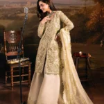 Elaf Bridal 3-PC Unstitched Embroidered Organza Suit EHM-01 OPERA, Elaf premium bridal Birmingham uk, full front look