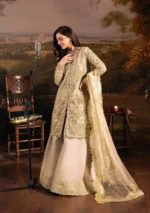 Elaf Bridal 3-PC Unstitched Embroidered Organza Suit EHM-01 OPERA, Elaf premium bridal Birmingham uk, full front look