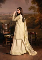 Elaf Bridal 3-PC Unstitched Embroidered Organza Suit EHM-01 OPERA, Elaf premium bridal Birmingham uk, back look