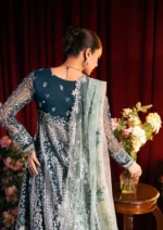 Elaf Bridal 3-PC Unstitched Embroidered Organza Suit EHM-02 MELODIE, Elaf premium bridal Birmingham uk, back look