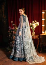 Elaf Bridal 3-PC Unstitched Embroidered Organza Suit EHM-02 MELODIE, Elaf premium bridal Birmingham uk, dupatta look