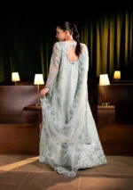 Elaf Bridal 3-PC Unstitched Embroidered Organza Suit EHM-04 LUMIERE, Elaf premium bridal Birmingham uk, back look
