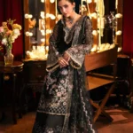 Elaf Bridal 3-PC Unstitched Embroidered Organza Suit EHM-05 MASQUERADE, Elaf premium bridal Birmingham uk, full front look