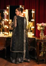 Elaf Bridal 3-PC Unstitched Embroidered Organza Suit EHM-05 MASQUERADE, Elaf premium bridal Birmingham uk, back look