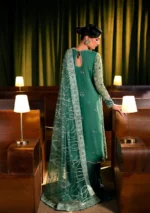 Elaf Bridal 3-PC Unstitched Embroidered Organza Suit EHM-10 VERDELLA, Elaf premium bridal Birmingham uk, back look