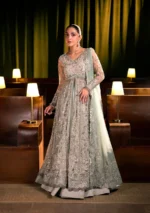 Elaf Bridal 3-PC Unstitched Embroidered Poly Net Suit EHM-06 MOONVEIL, Elaf premium bridal Birmingham uk, full front look