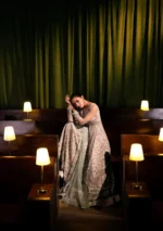Elaf Bridal 3-PC Unstitched Embroidered Poly Net Suit EHM-06 MOONVEIL, Elaf premium bridal Birmingham uk, dupatta look