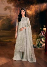 Elaf Bridal 3-PC Unstitched Embroidered Poly Net Suit EHM-08 ELYSIA, Elaf premium bridal Birmingham uk, full front look