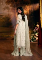 Elaf Bridal 3-PC Unstitched Embroidered Poly Net Suit EHM-08 ELYSIA, Elaf premium bridal Birmingham uk, back look
