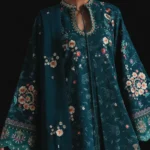 Jugnu By Hussain Rehar AW26 Baagh| 3-PC Unstitched Embroidered Karandi Suit ‘26, UK winter collection, full front look