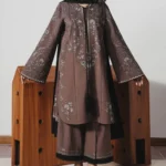 Jugnu By Hussain Rehar AW26 Jabah| 3-PC Unstitched Embroidered Karandi Suit ‘26, UK winter collection, full front look