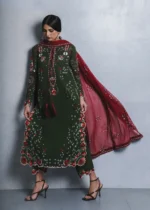 Jugnu By Hussain Rehar AW26 Jita| 3-PC Unstitched Embroidered Karandi Suit ‘26, UK winter collection, full front look