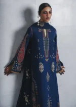 Jugnu By Hussain Rehar AW26 Nehri| 3-PC Unstitched Embroidered Karandi Suit ‘26, UK winter collection, front look