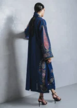 Jugnu By Hussain Rehar AW26 Nehri| 3-PC Unstitched Embroidered Karandi Suit ‘26, UK winter collection, side look