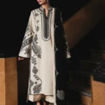 Jugnu By Hussain Rehar AW26 Nigah| 3-PC Unstitched Embroidered Karandi Suit ‘26, UK winter collection, full front look